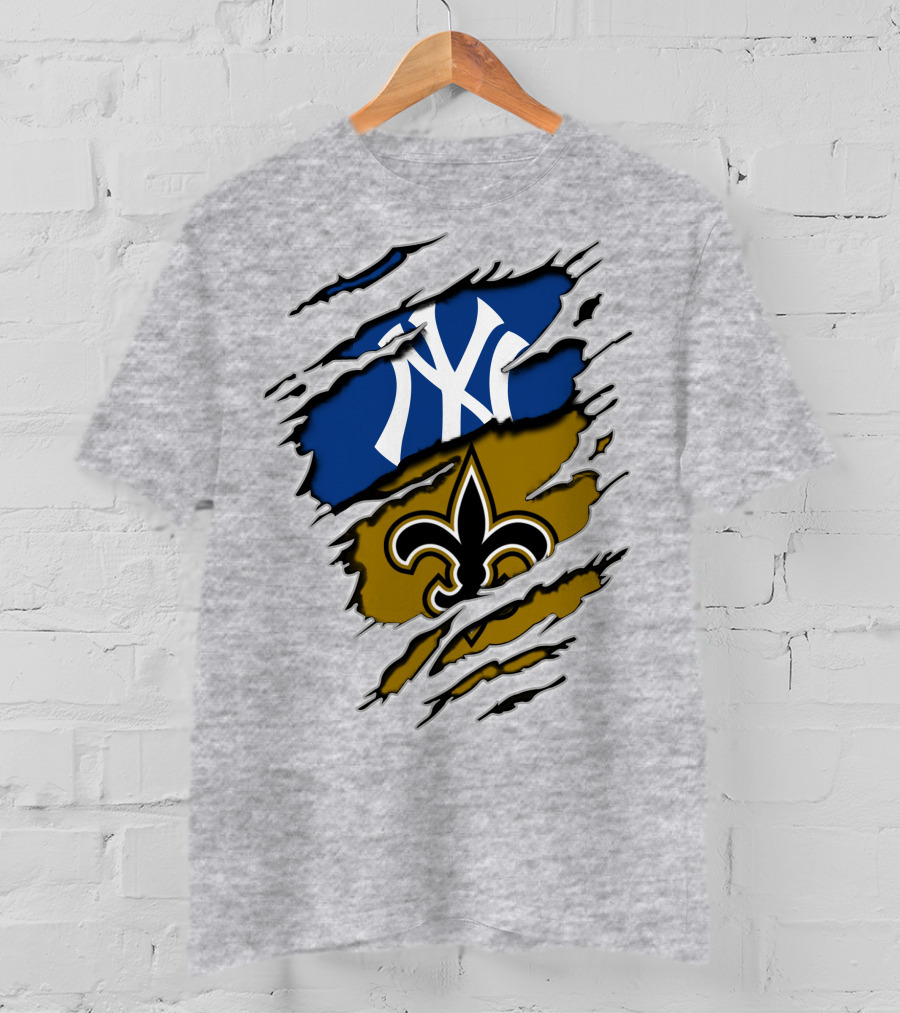 New York Yankees New Orleans Saints Dual T-Shirt