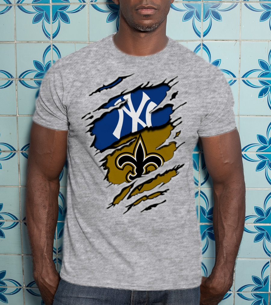 New York Yankees New Orleans Saints Dual T-Shirt