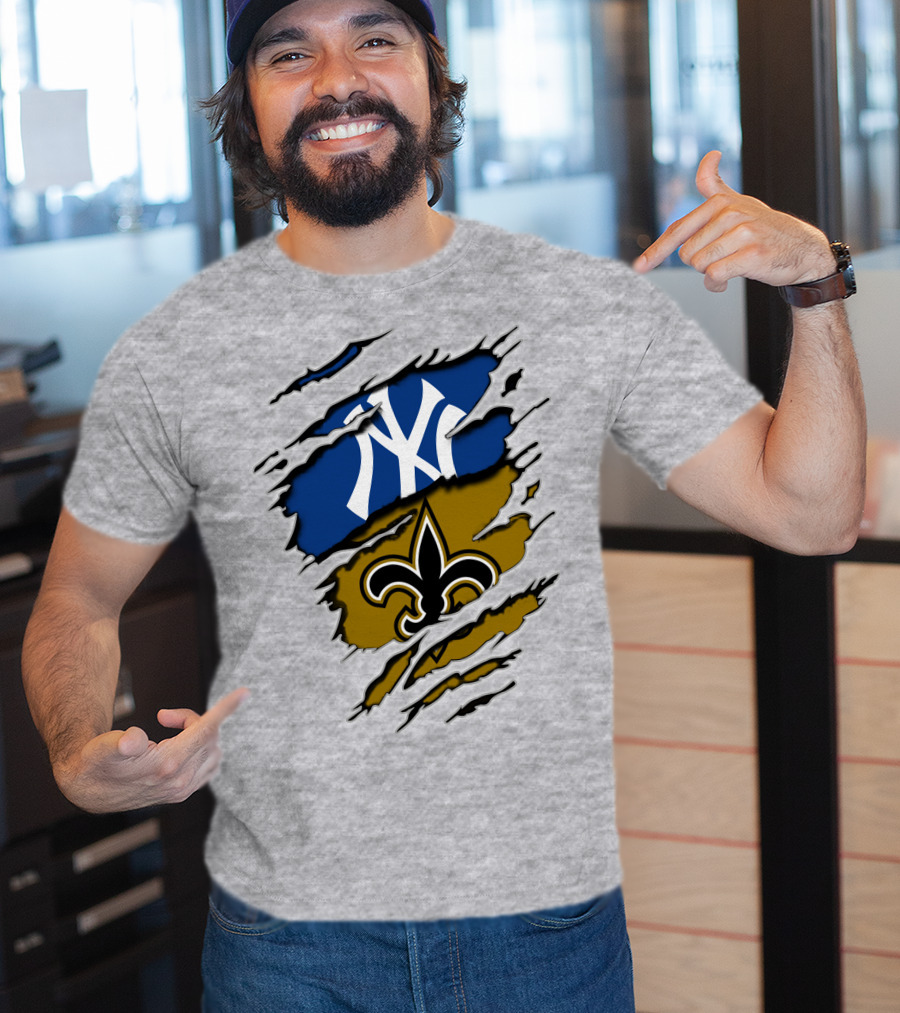 New York Yankees New Orleans Saints Dual T-Shirt