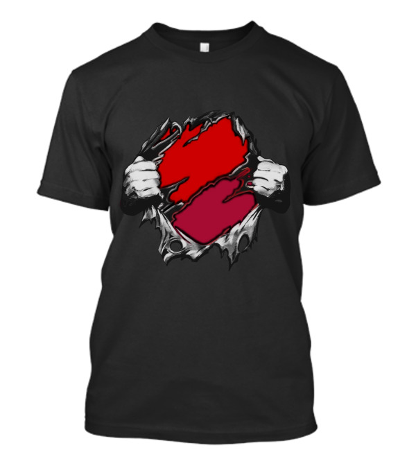 Bama Tennessee Rivalry Ripped Red And Crimson Texas T-Shirt