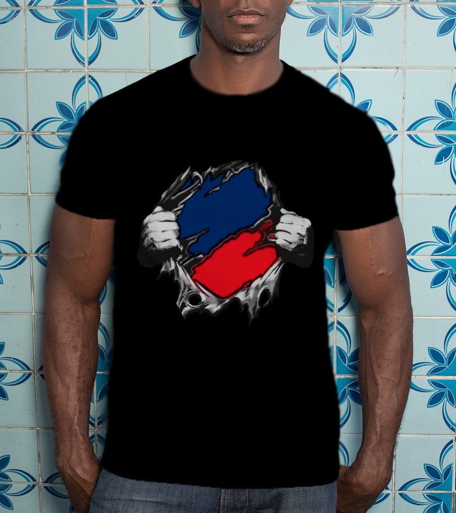 Geo Texas Sports Fan Spirit Torn Effect T-Shirt