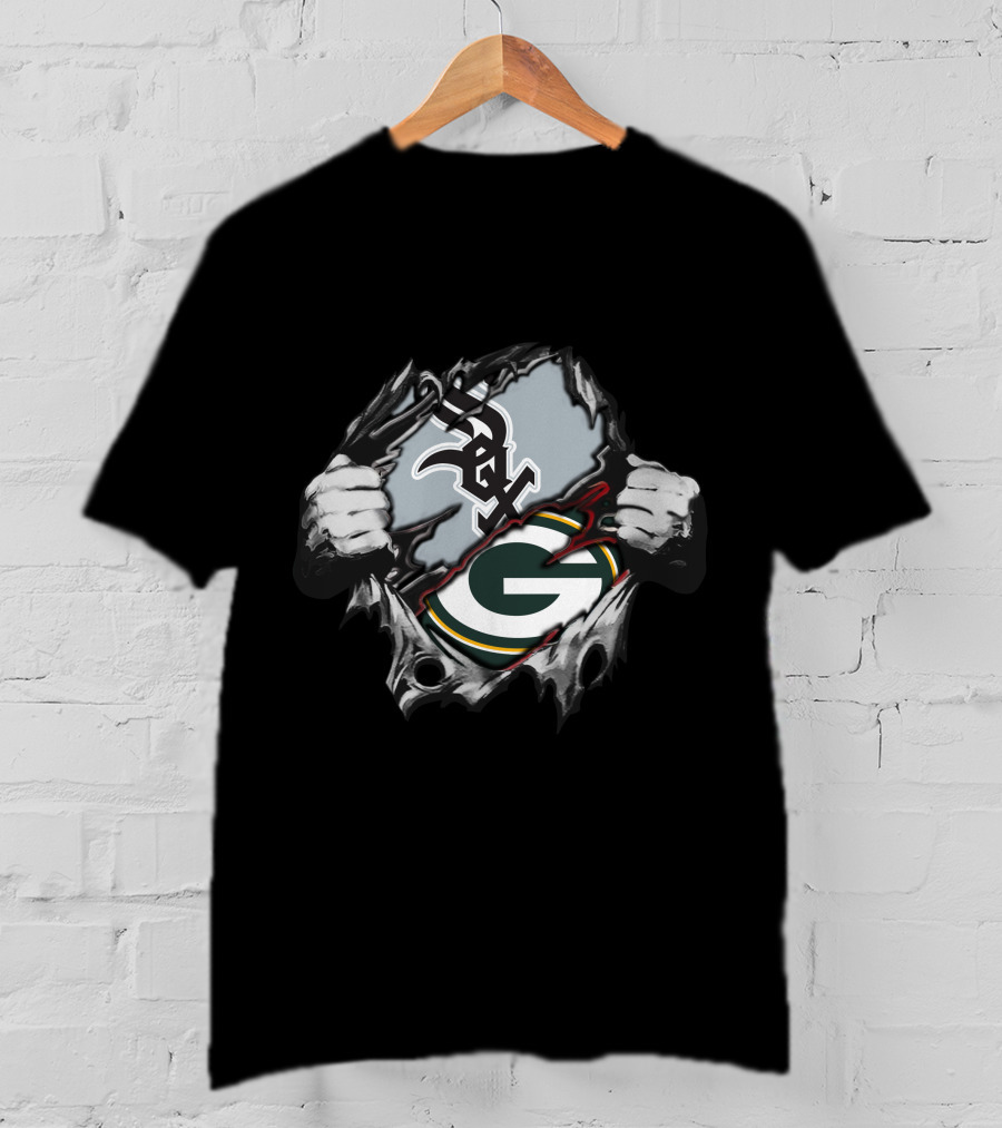 Whitesox Packers Tear-Away Logo Fusion T-Shirt