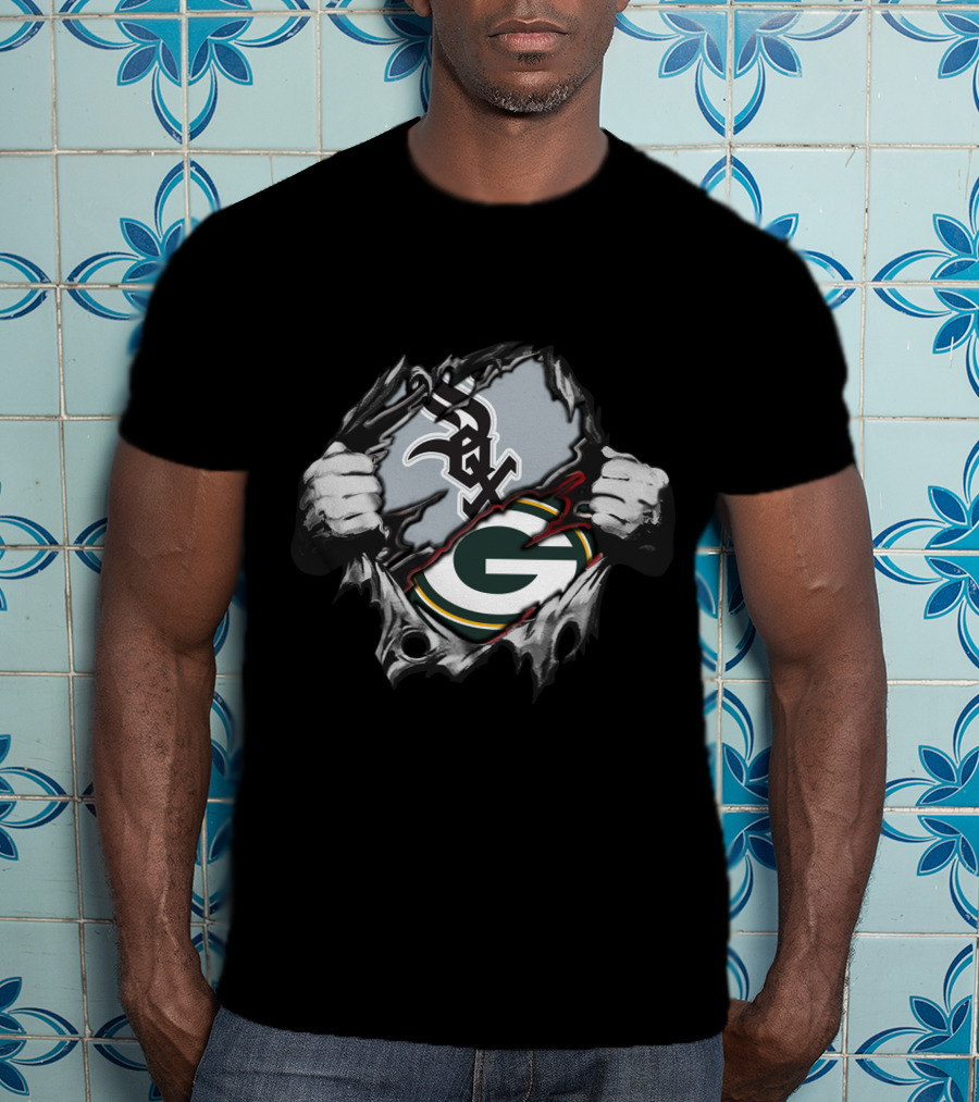 Whitesox Packers Tear-Away Logo Fusion T-Shirt