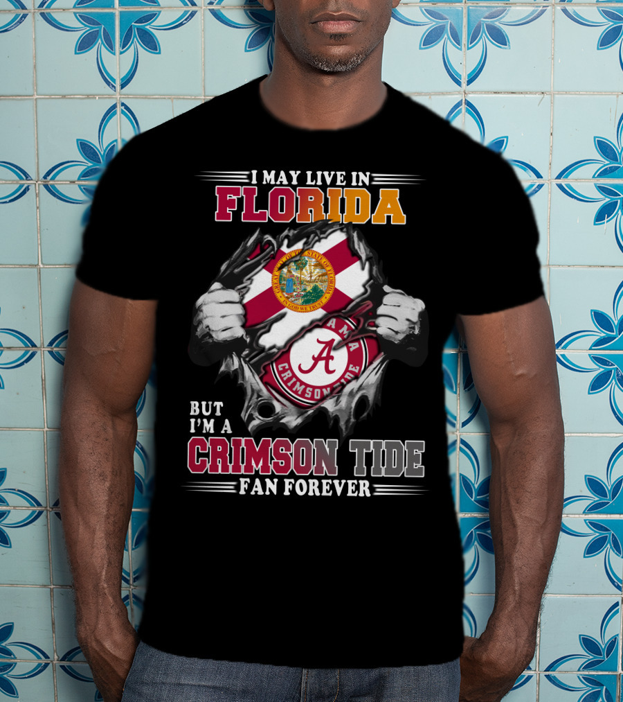 Florida Residency Crimson Tide Fan Forever Alabama Football Loyalty T-Shirt