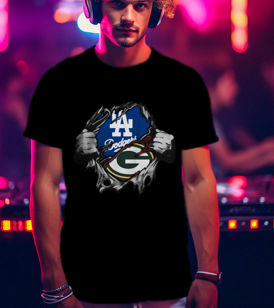 Dodgers LA Packers G Logo Ripped T-Shirt