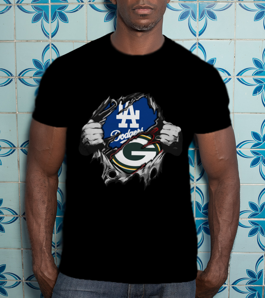 Dodgers LA Packers G Logo Ripped T-Shirt
