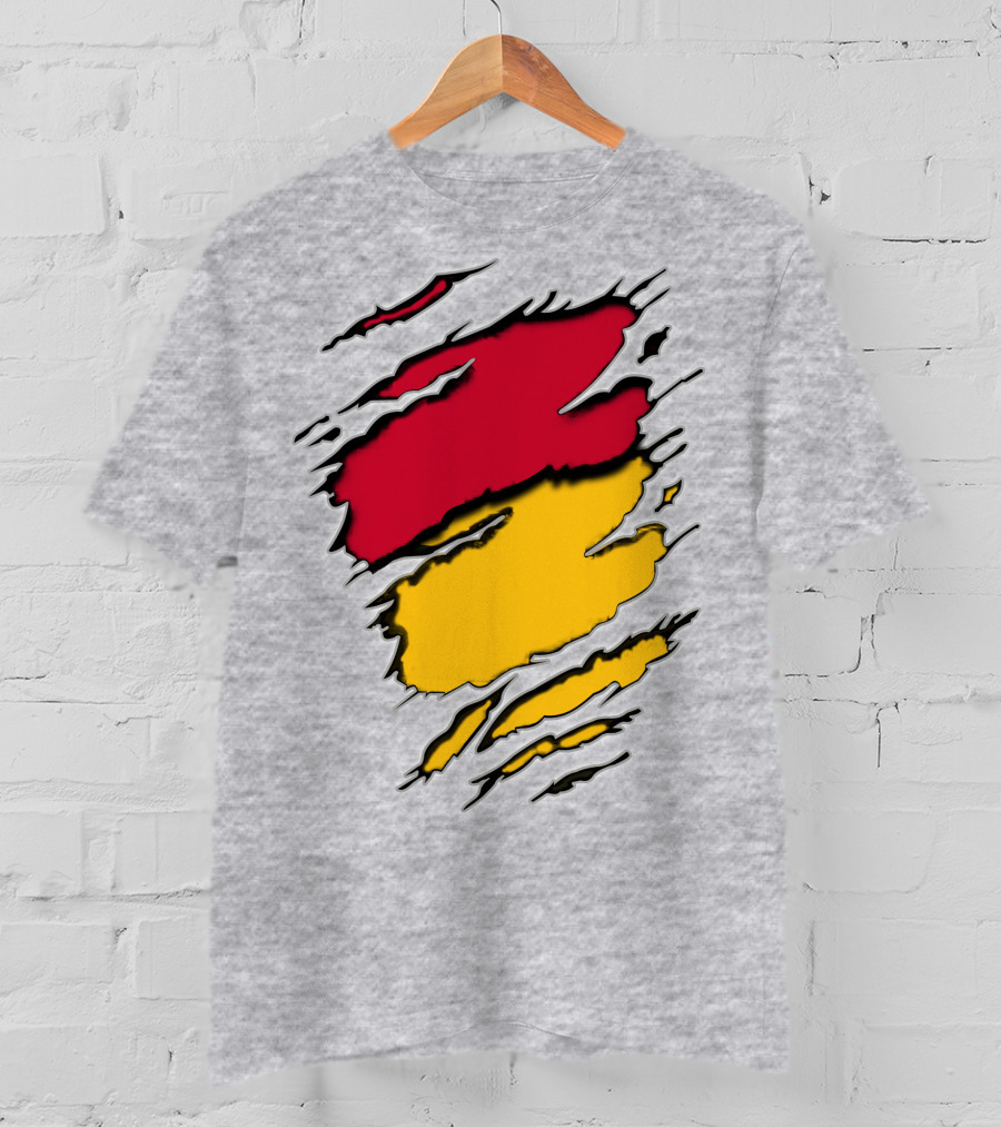 5Stee Red And Yellow Scratch Marks T-Shirt