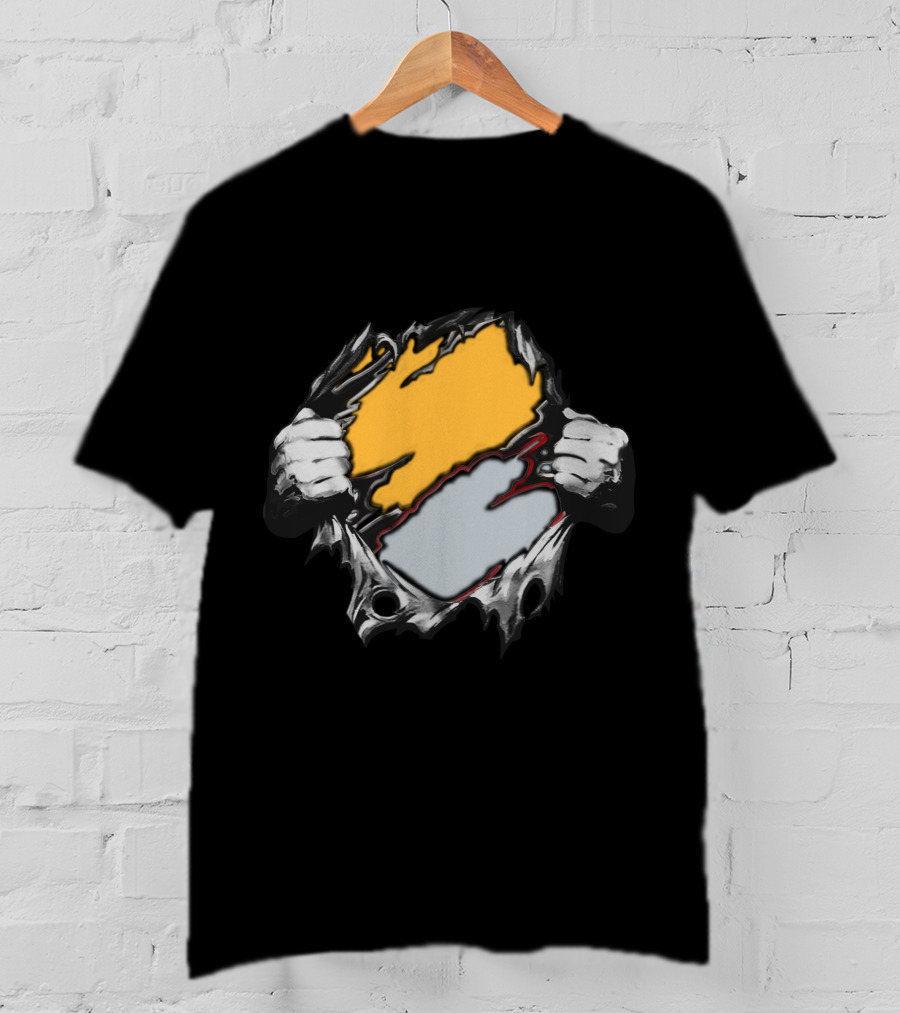 Rai As Superhero Torn Wall Hands Holding Dual Color Layers T-Shirt