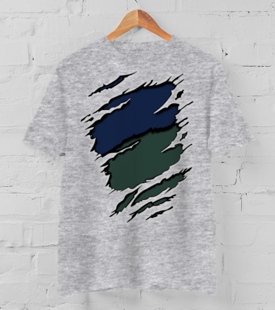 Je Me Ripped Two-Tone Claw Marks T-Shirt