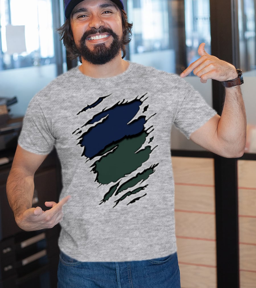 Je Me Ripped Two-Tone Claw Marks T-Shirt