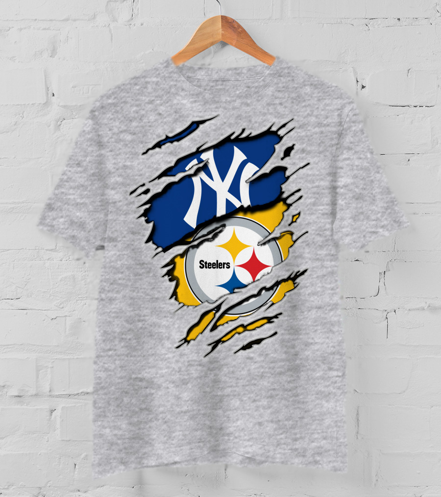 Steelers Yankees Torn Layered T-Shirt