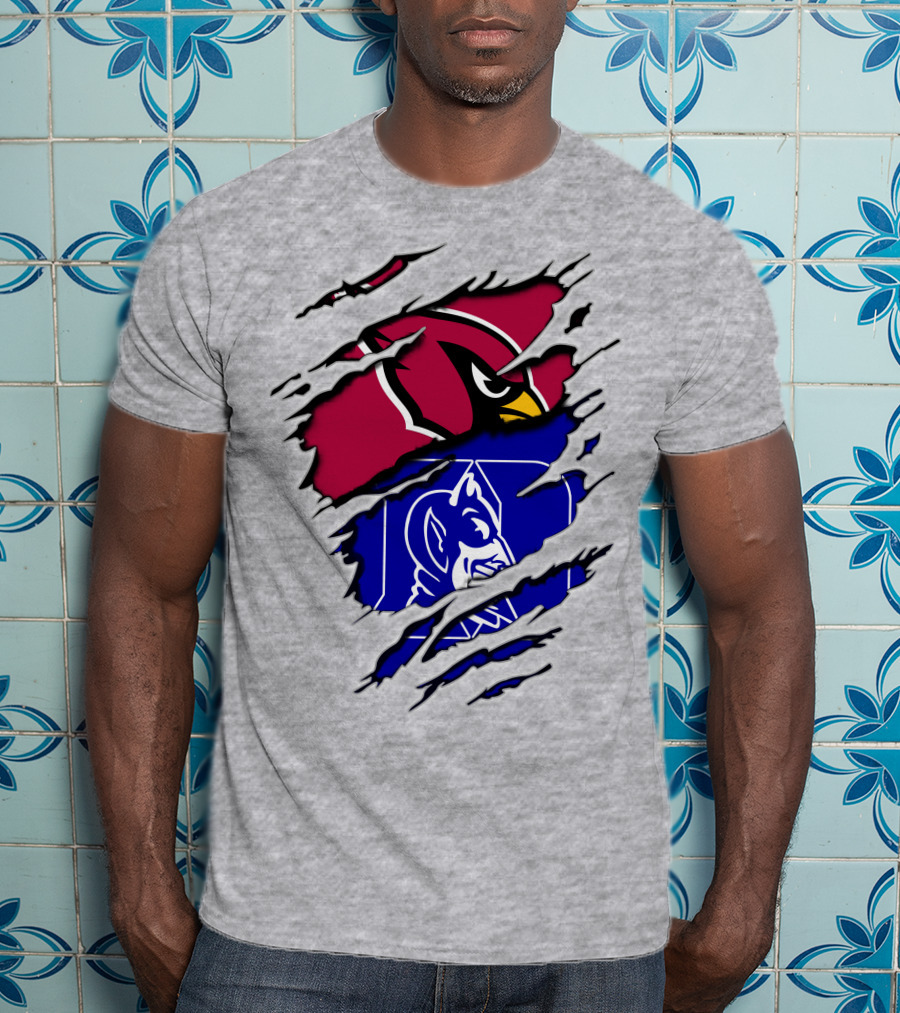 Cardinals And Duke Blue Devils Split T-Shirt