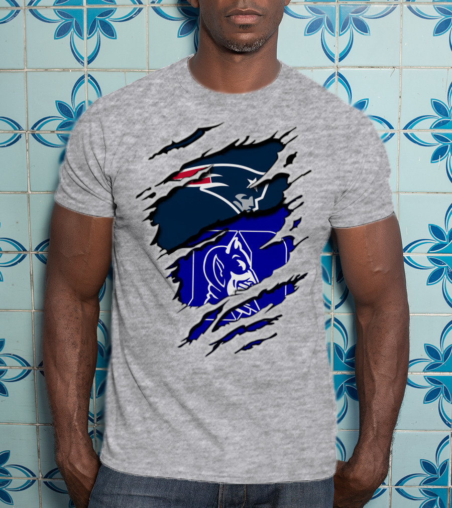 Patriots Duke Blue Devils Football Collaboration T-Shirt