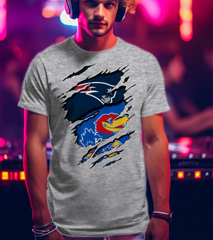 Patriots Jayhawks Kansas Fusion Sports Fan T-Shirt