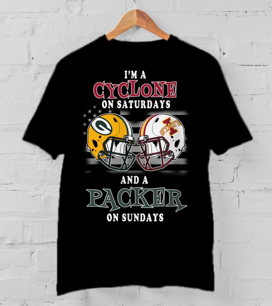 I'm A Cyclone On Saturdays And A Packer On Sundays T-Shirt