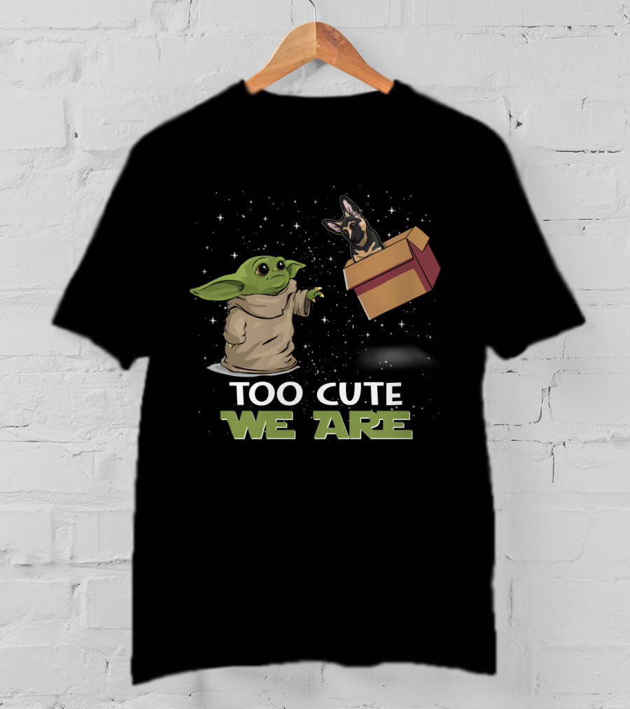 Too Cute We Are Baby Yoda And German Shepherd T-Shirt