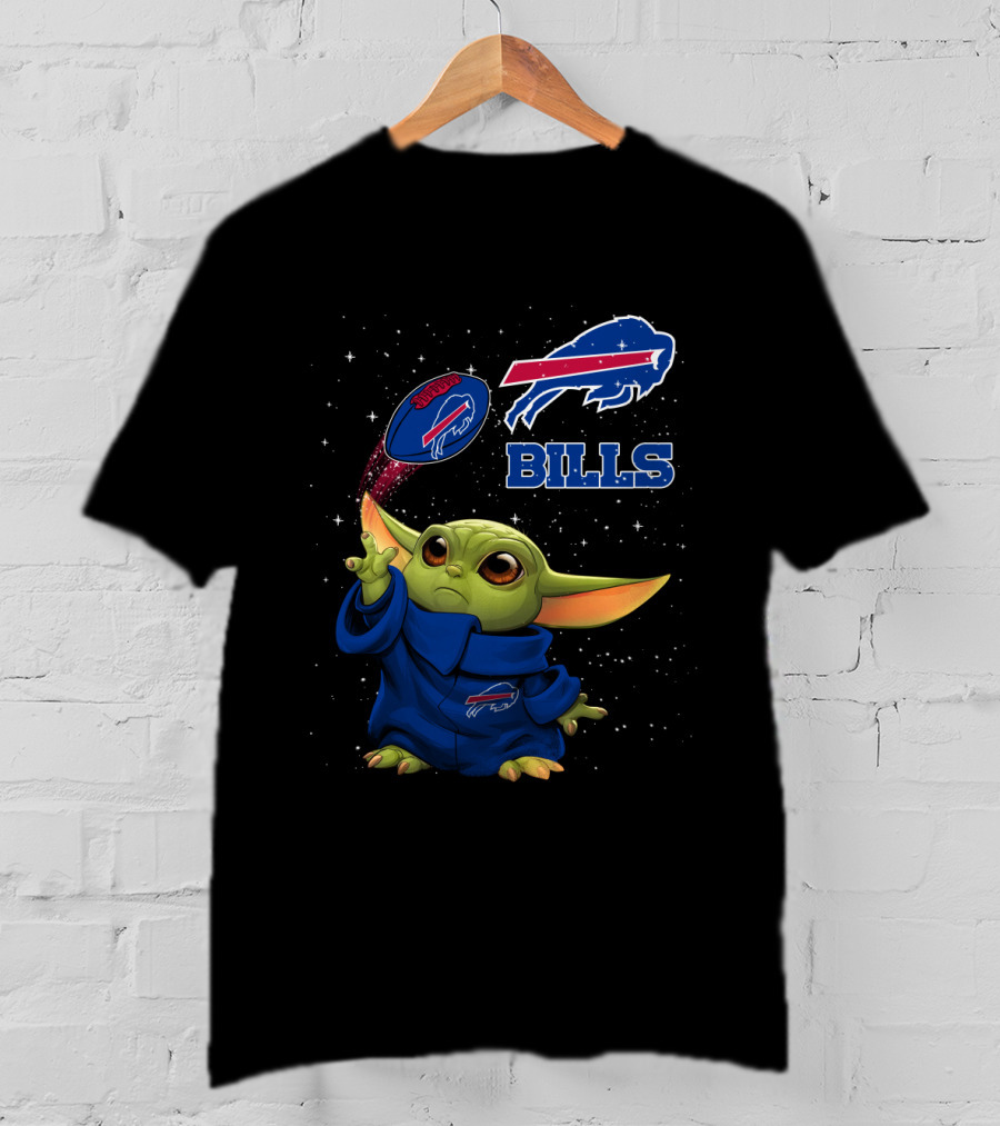 Baby Yoda Buffalo Bills NFL Star Wars Crossover T-Shirt
