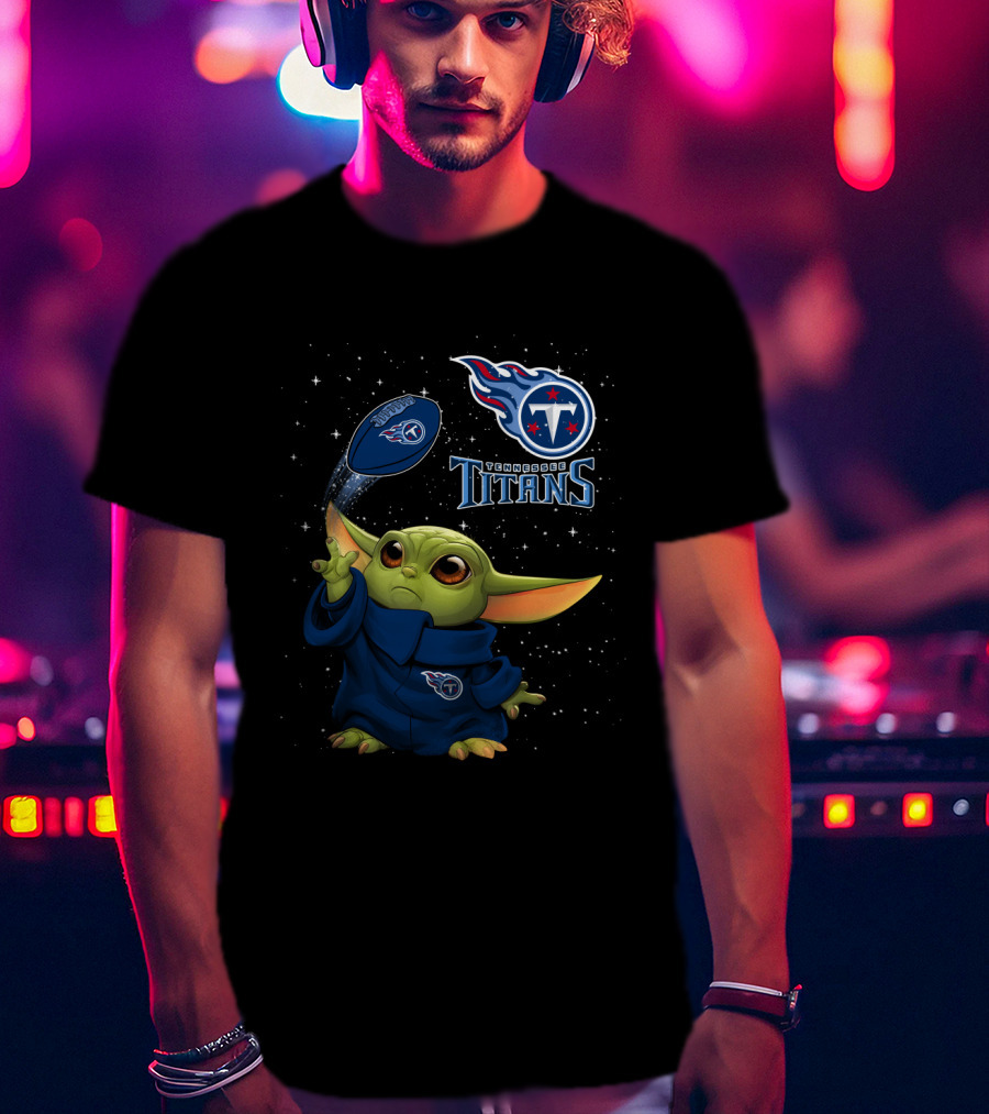 Tennessee Titans Baby Yoda Football Force T-Shirt