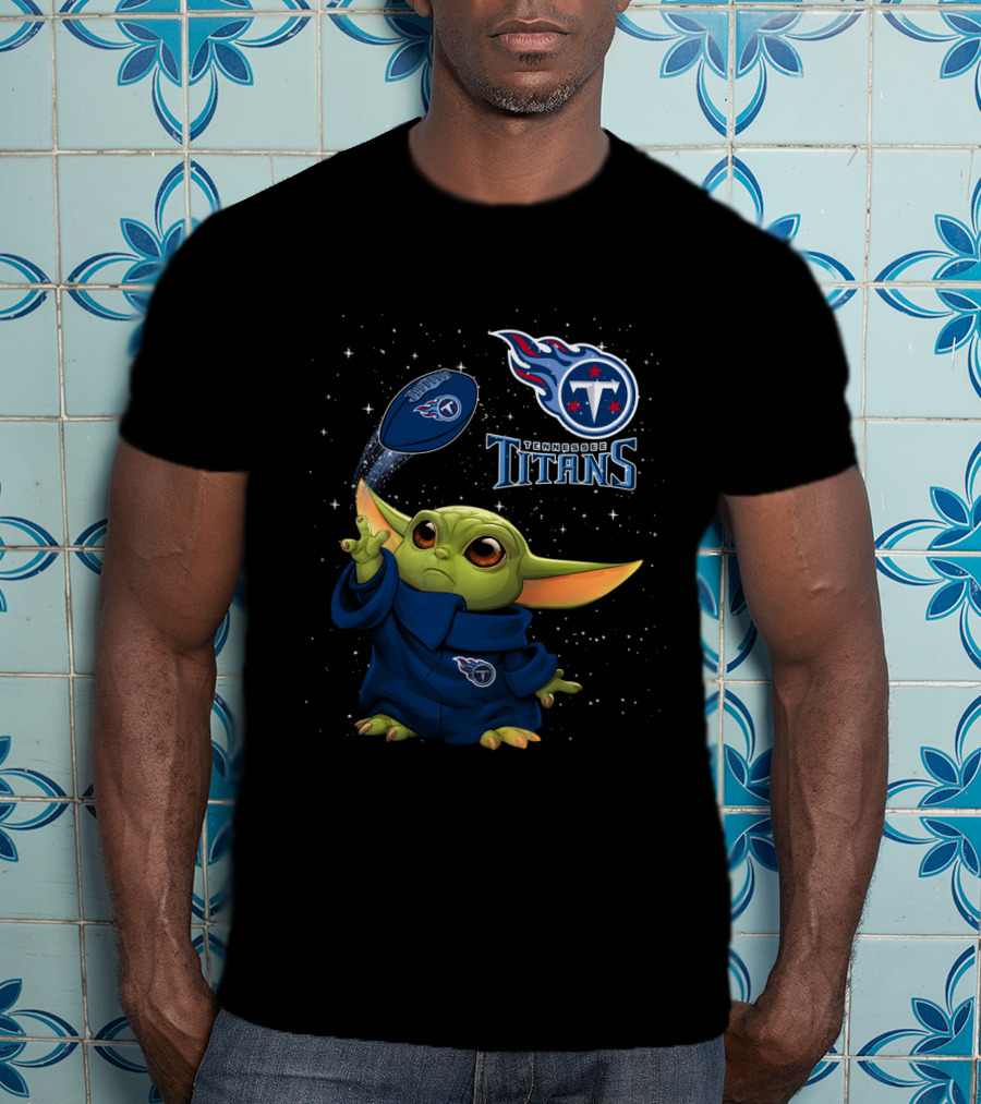 Tennessee Titans Baby Yoda Football Force T-Shirt
