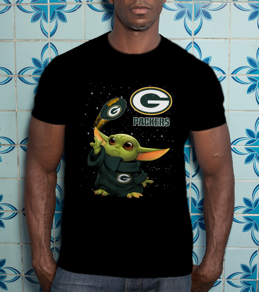Baby Yoda Green Bay Packers Football Force G Packers T-Shirt