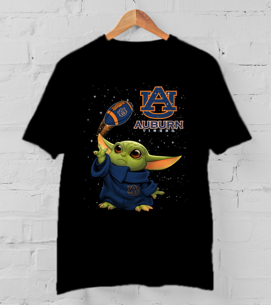 Baby Yoda Auburn Tigers Football Auburn University T-Shirt