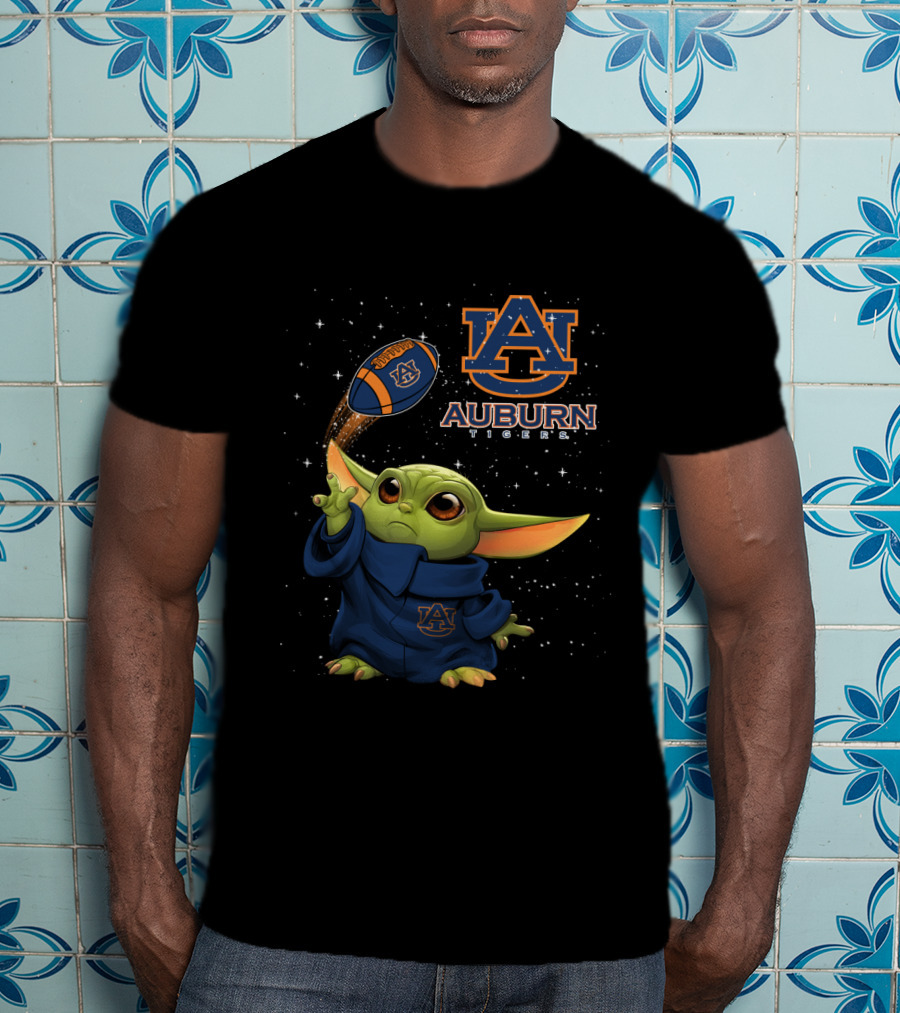 Baby Yoda Auburn Tigers Football Auburn University T-Shirt