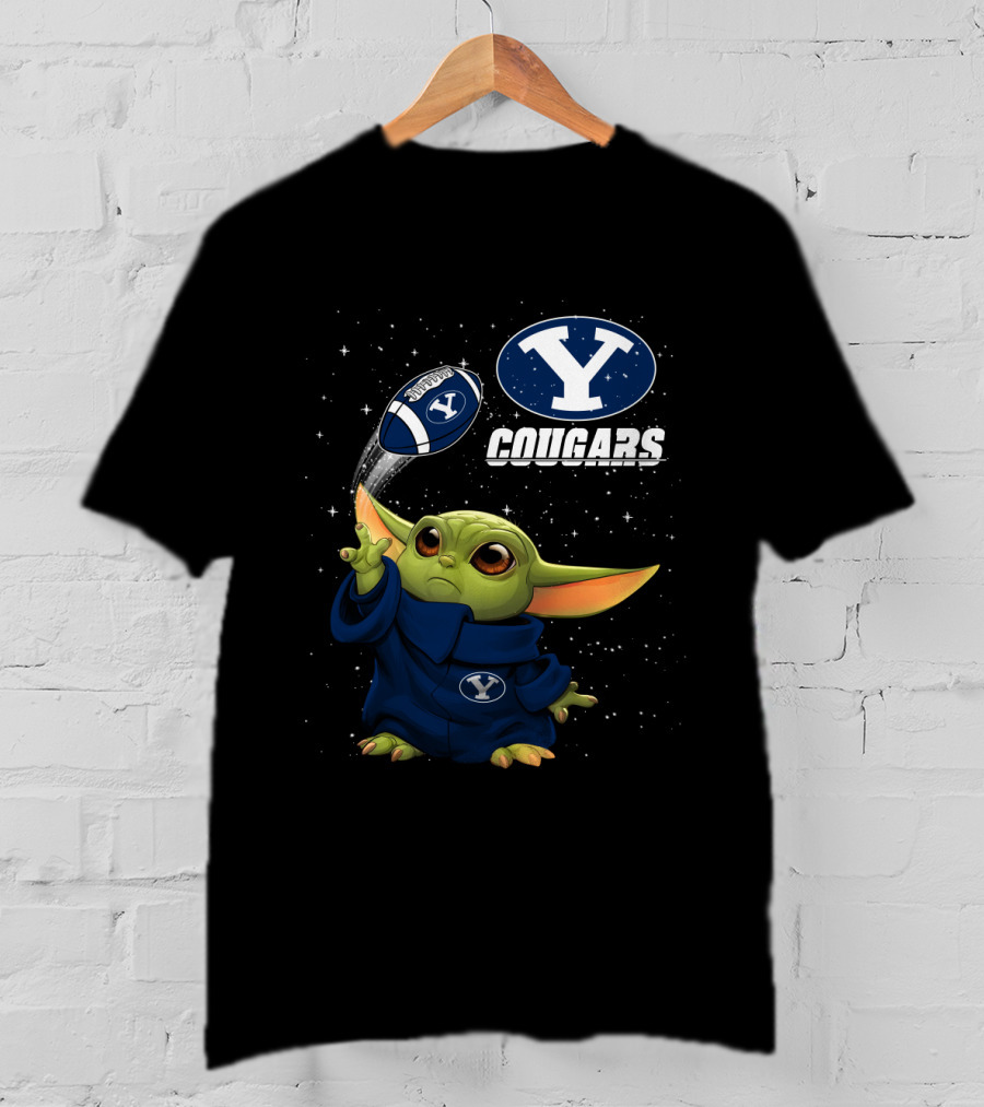 Baby Yoda BYU Cougars Football Magic T-Shirt