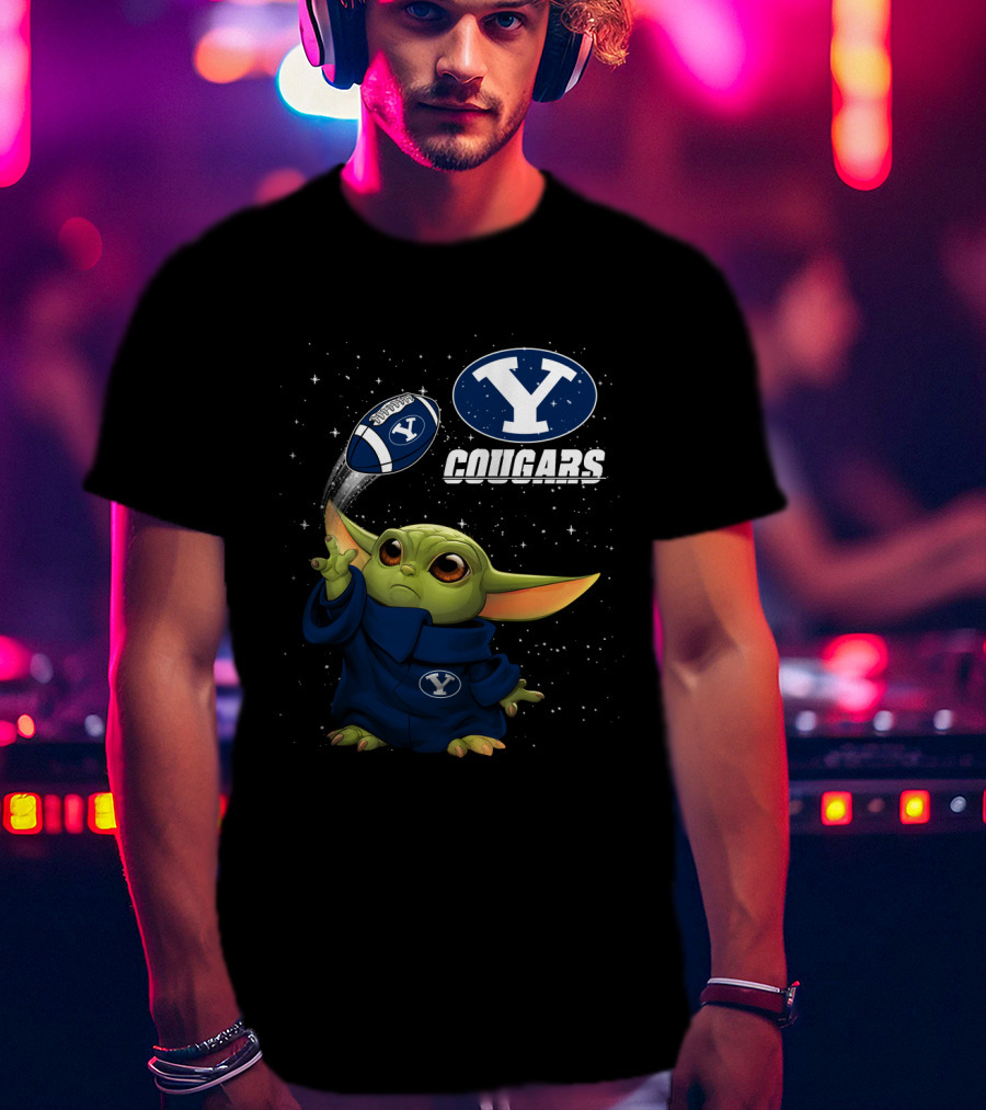 Baby Yoda BYU Cougars Football Magic T-Shirt