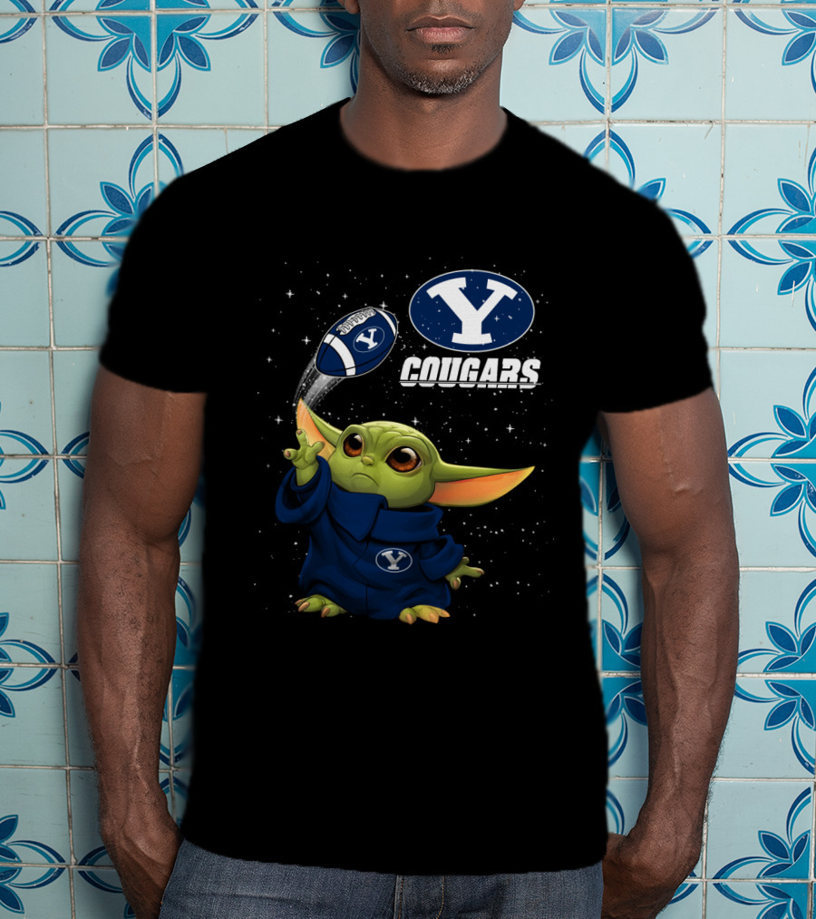 Baby Yoda BYU Cougars Football Magic T-Shirt