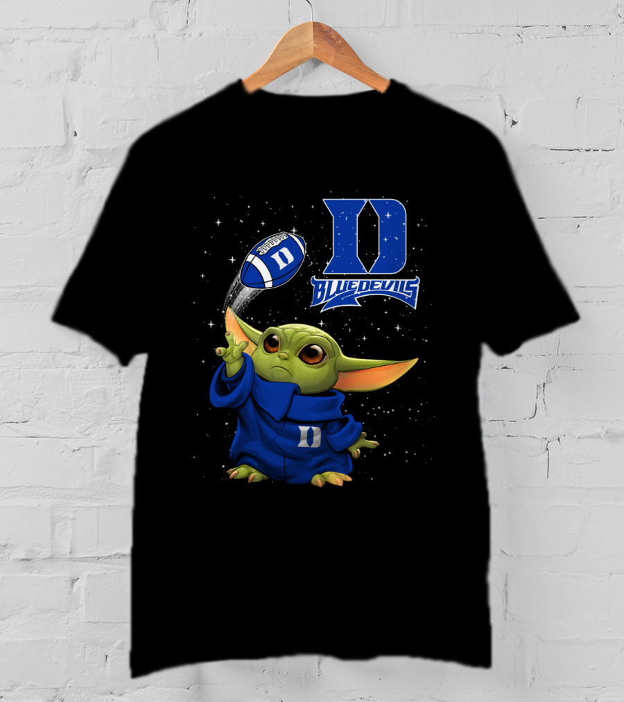 Baby Yoda Duke Blue Devils Football Force T-Shirt