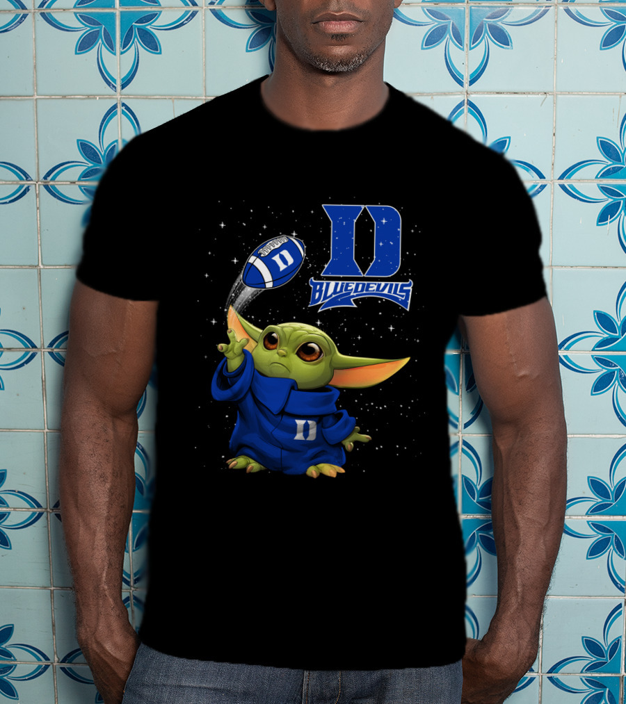 Baby Yoda Duke Blue Devils Football Force T-Shirt