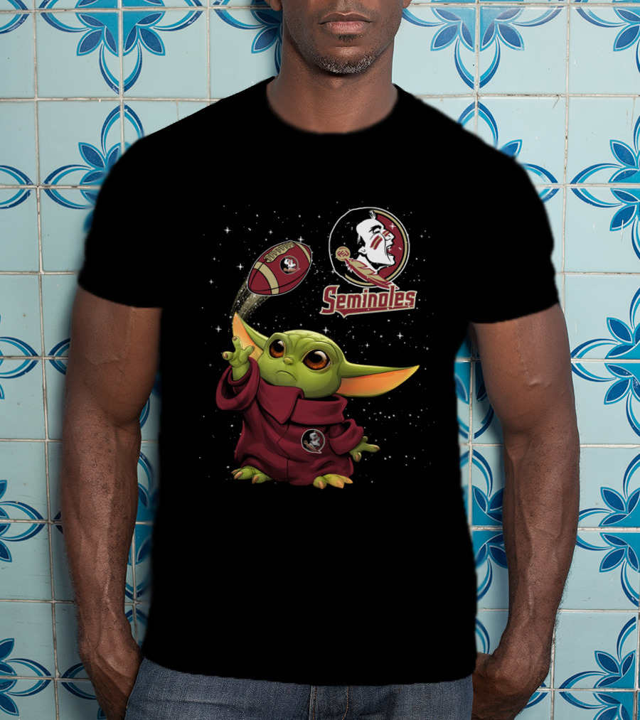 Baby Yoda Football Florida State Seminoles Magic T-Shirt
