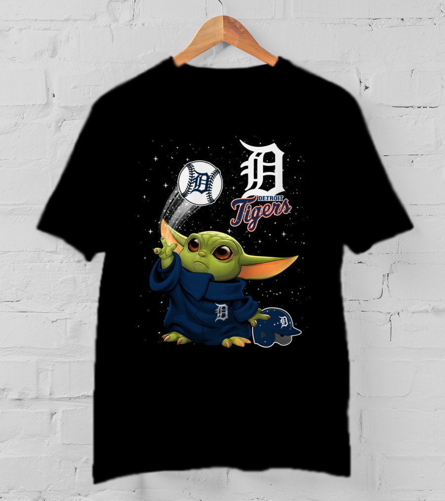 Baby Yoda Detroit Tigers Baseball Magic T-Shirt