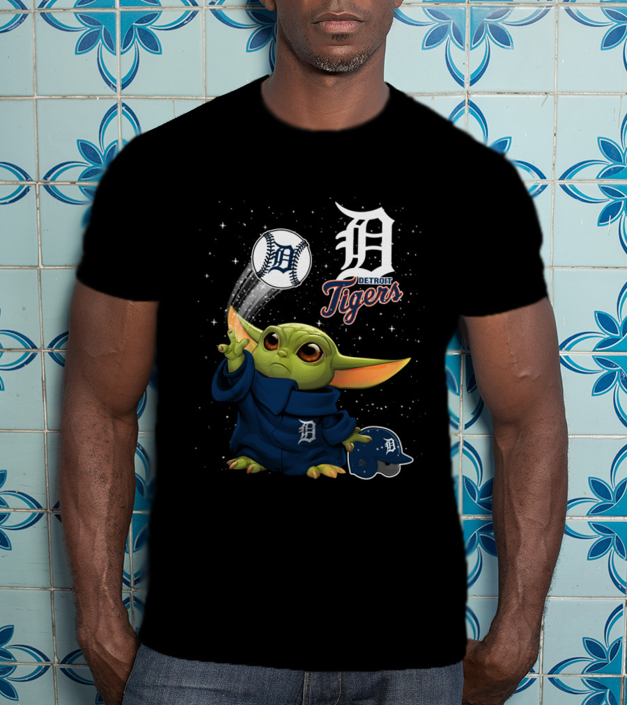 Baby Yoda Detroit Tigers Baseball Magic T-Shirt