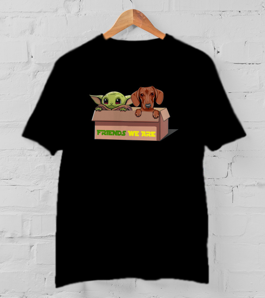 Friends We Are Baby Yoda Dachshund Box T-Shirt