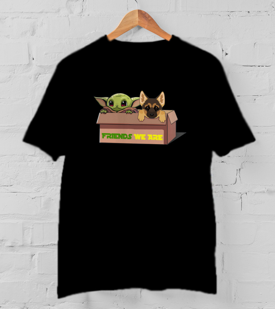 Baby Yoda Friends We Are German Shepherd Box T-Shirt