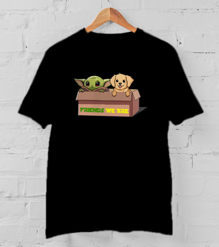 Baby Yoda Golden Retriever Friends We Are T-Shirt