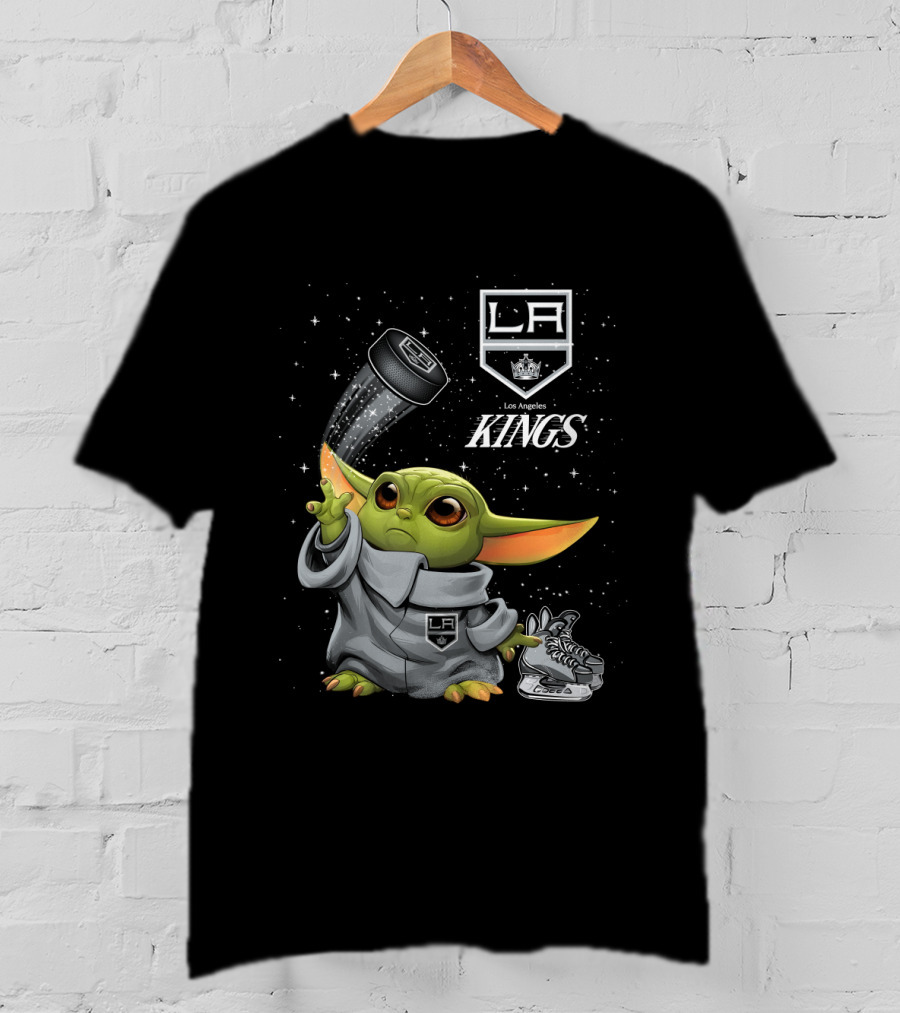 Baby Yoda LA Kings Los Angeles Hockey T-Shirt