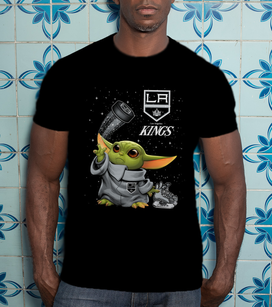 Baby Yoda LA Kings Los Angeles Hockey T-Shirt