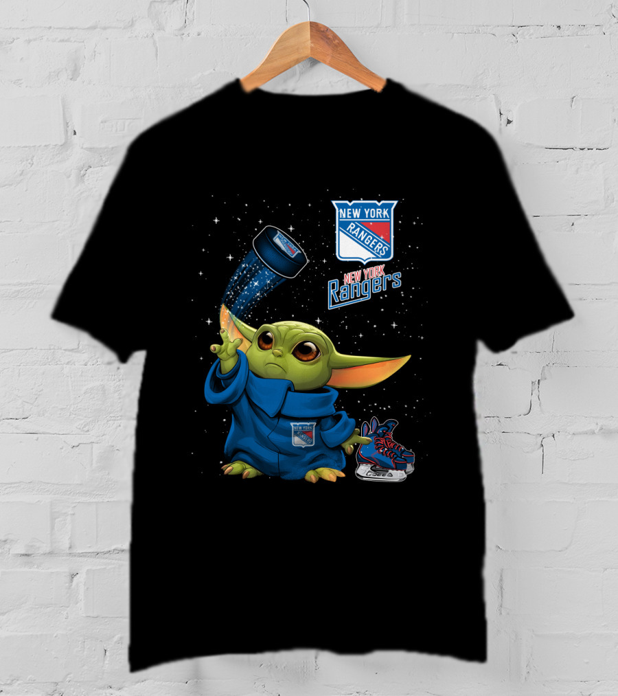 New York Rangers Baby Yoda Hockey Magic T-Shirt