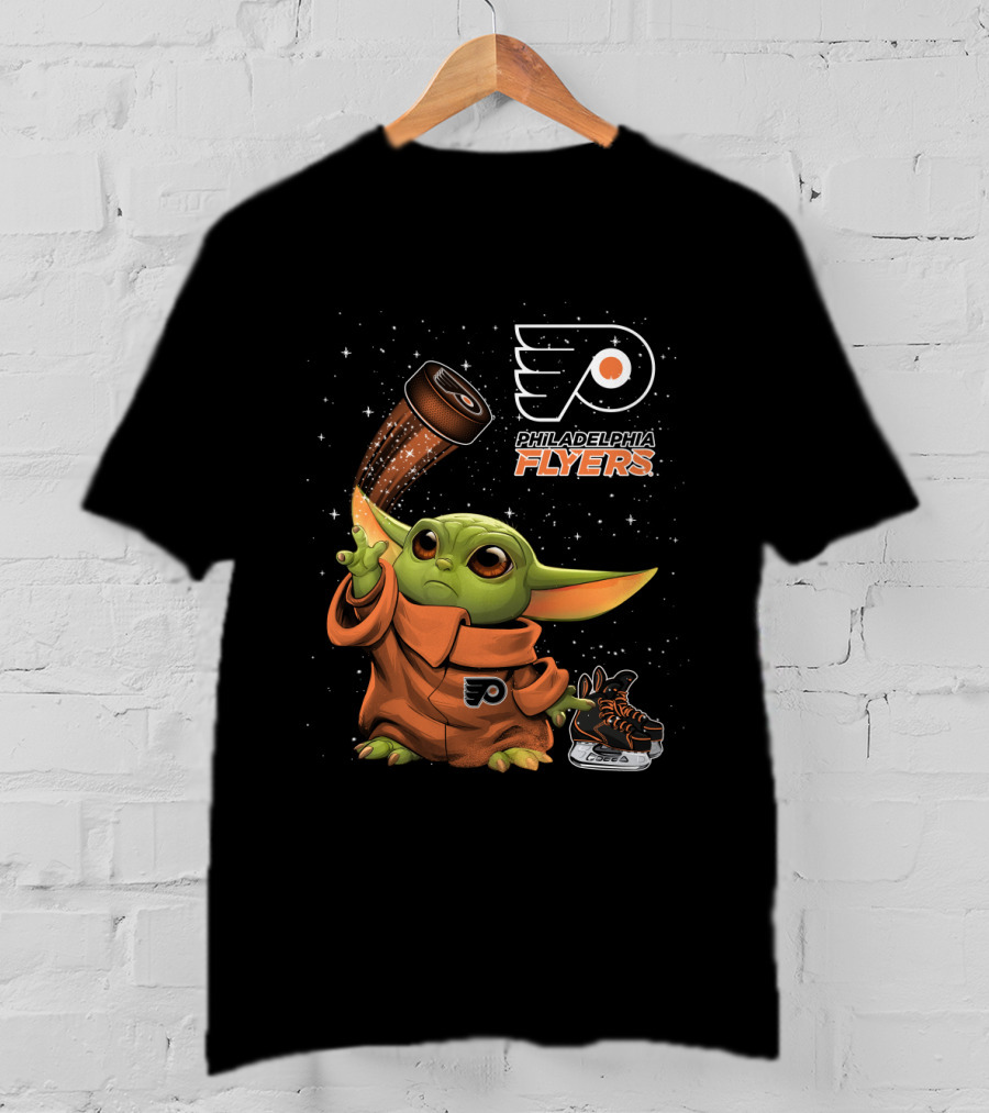 Philadelphia Flyers Baby Yoda Star Wars Hockey Fan T-Shirt