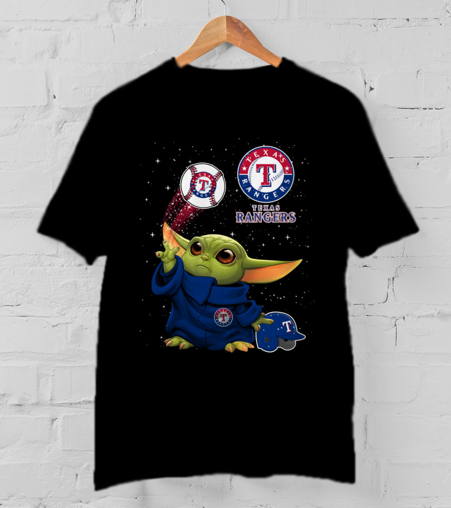 Texas Rangers Baseball Yoda Star Wars Collaboration T-Shirt