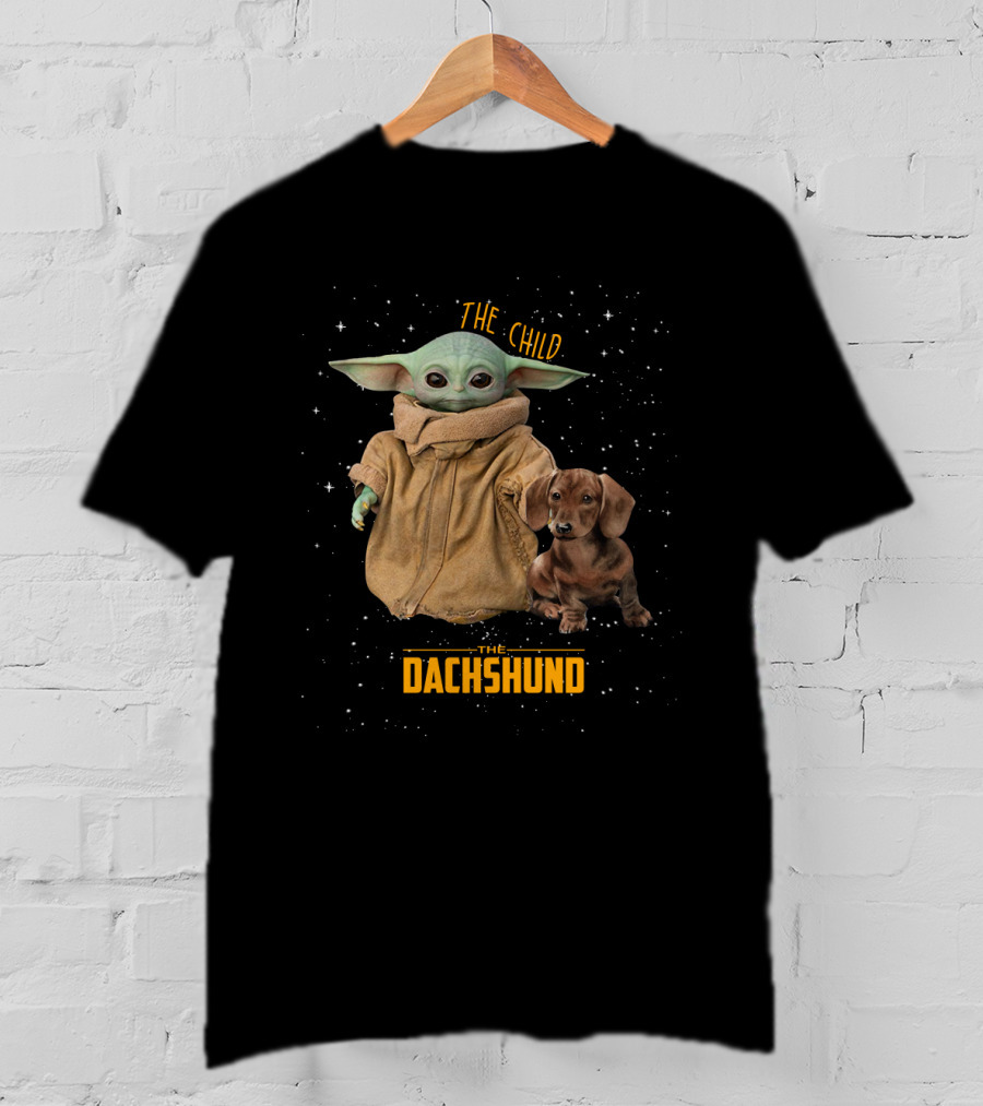 The Child Baby Yoda With The Dachshund T-Shirt