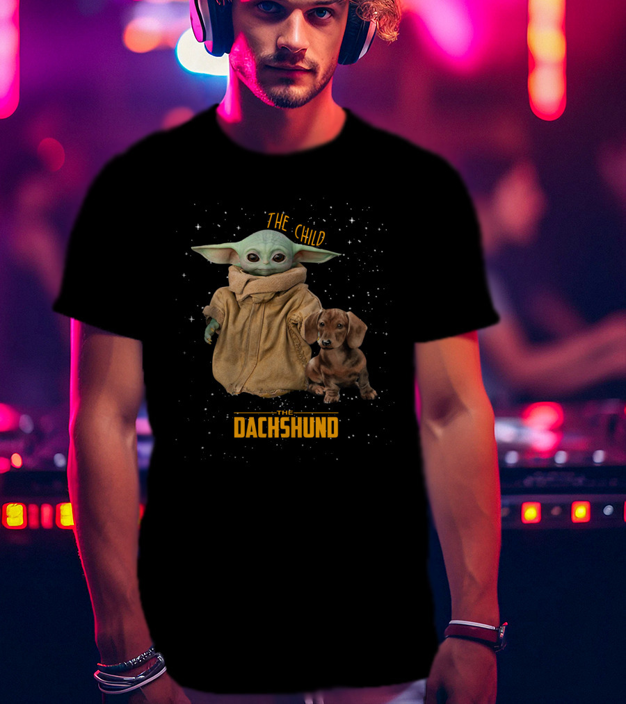 The Child Baby Yoda With The Dachshund T-Shirt
