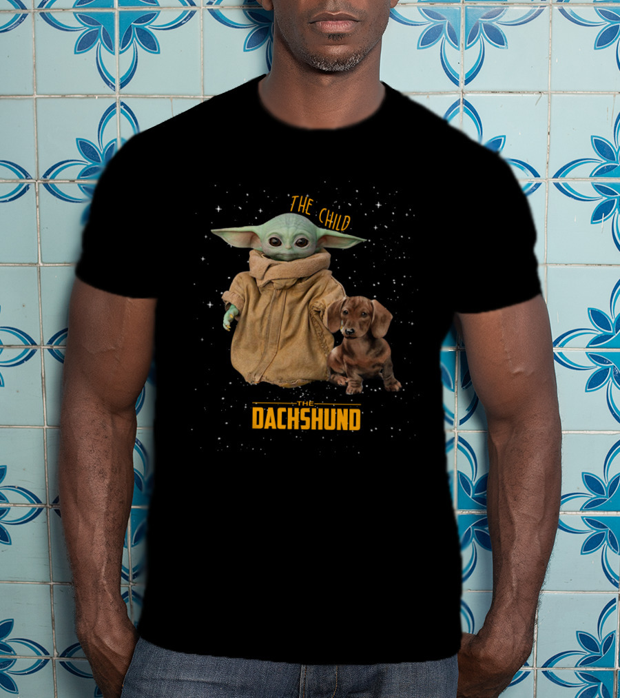 The Child Baby Yoda With The Dachshund T-Shirt