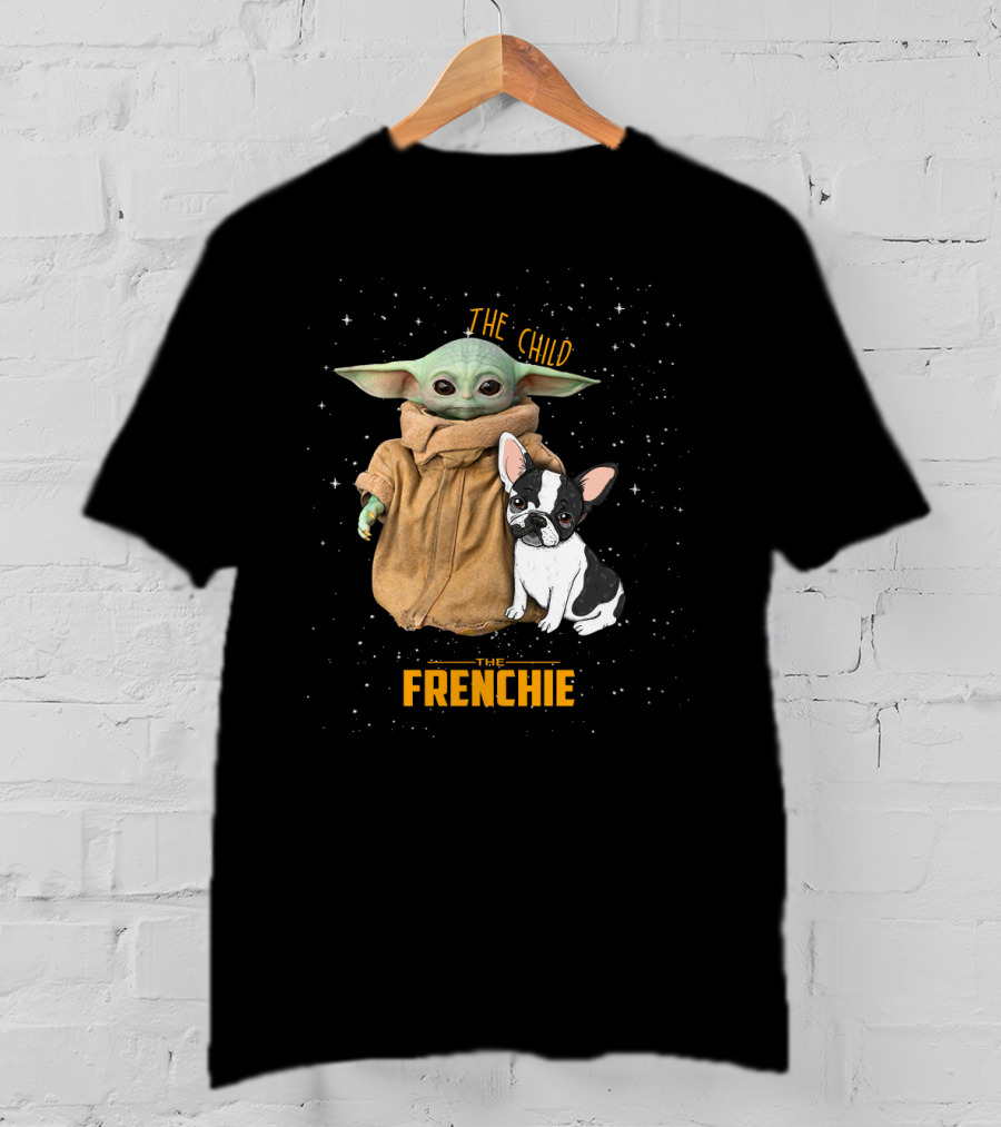 The Child Baby Yoda And Frenchie Star Wars T-Shirt