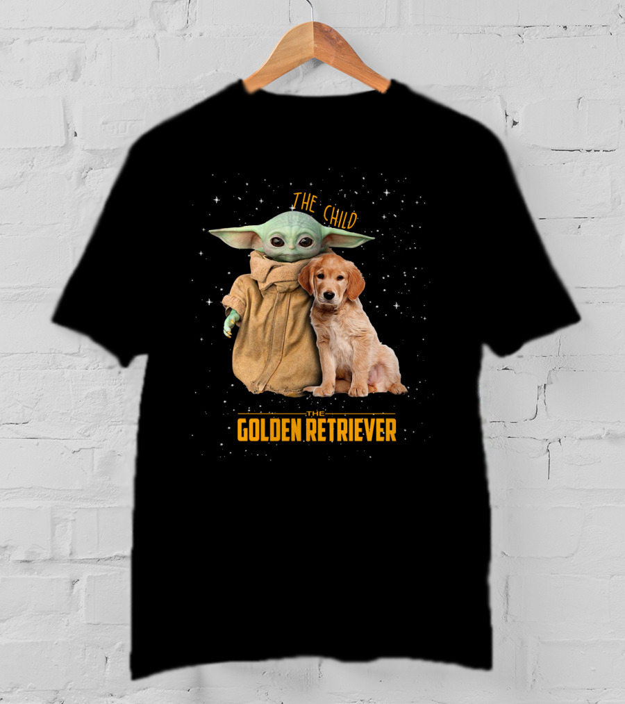 The Child Baby Yoda And Golden Retriever Star Wars Mashup T-Shirt