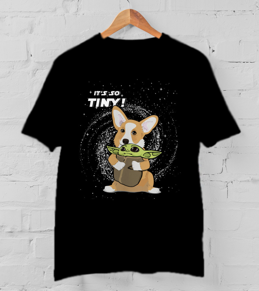 It's So Tiny Baby Yoda Corgi Hug T-Shirt
