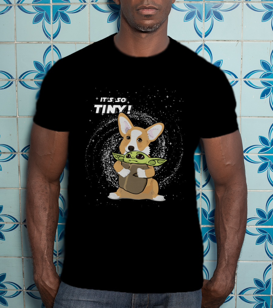 It's So Tiny Baby Yoda Corgi Hug T-Shirt
