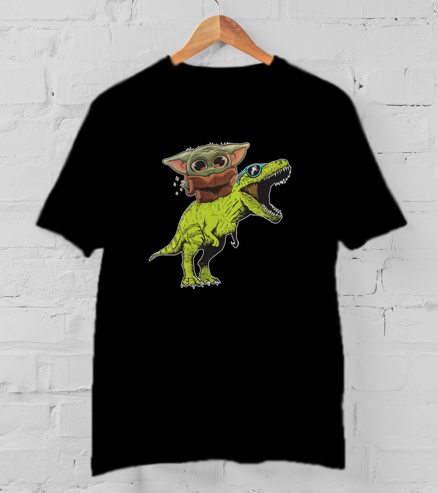 Dinosaur Baby Riding T-Rex T-Shirt